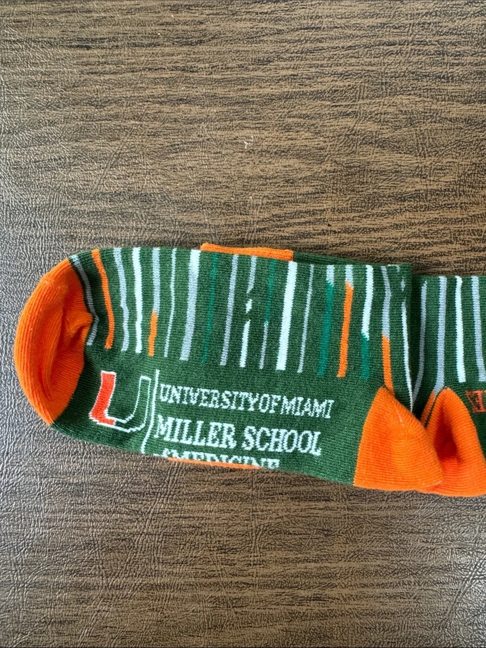 University of Miami Miller School of Medicine Crew Socks